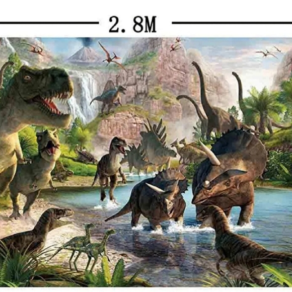 Jurassic Park/Dinosaur Party backdrop,banner,and cake topper - Picture 4 of 4